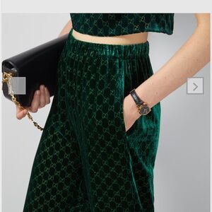 Gucci GG Green Velvet pants